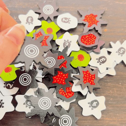 Deluxe Wooden Turn Tokens for Uh Oh, Dino!