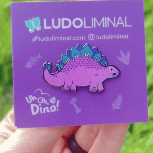 Deer-in-Headlights Pink Stego Pin